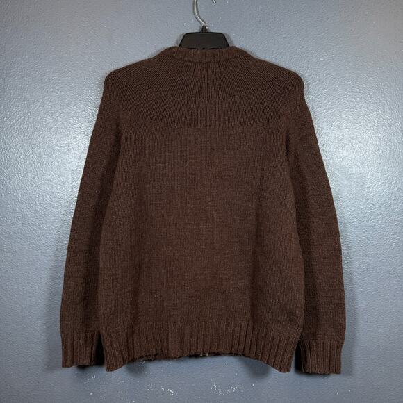Number Nine 2 men’s brown wool full zip Japan sweater Avant Garde - Picture 7 of 16